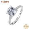 Tancise Classic 925 Sterling Silver Zircon Ring Ladies Jewelry Wedding Promise Party Gift