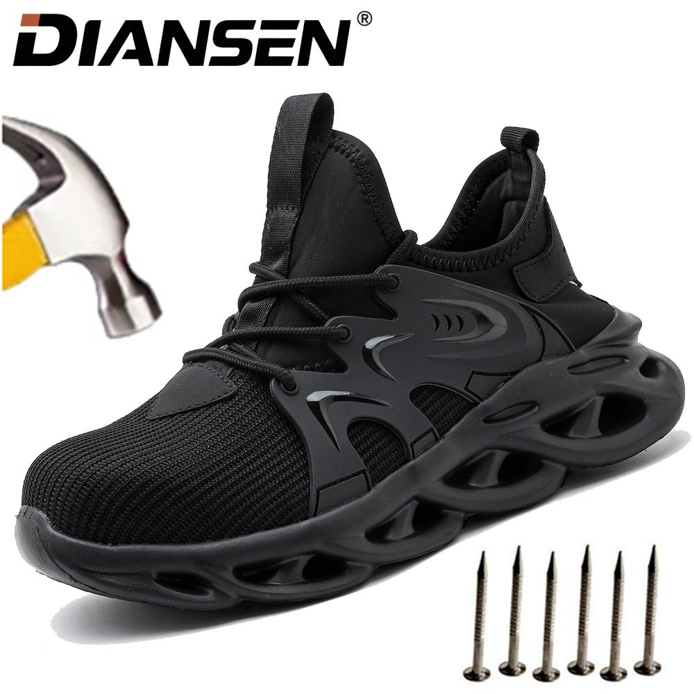 Дышащая защитная обувь Ботинки со стальным подноском для мужчин Легкая защитная обувь Мягкие удобные рабочие кроссовки Низкие рабочие туфли
