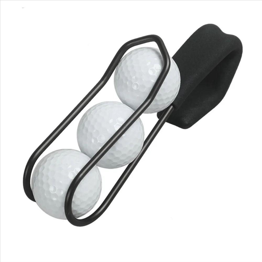 Aluminum Zinc Zinc Alloy Golf Ball Holder 3 Balls Ball Hanging Stand Compact Golf Ball Rack Golf Cart