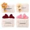 Puff Grid Car Hanging Napkin Holder Bow Paper Organizer Storage Bag  Headrest Armrest
