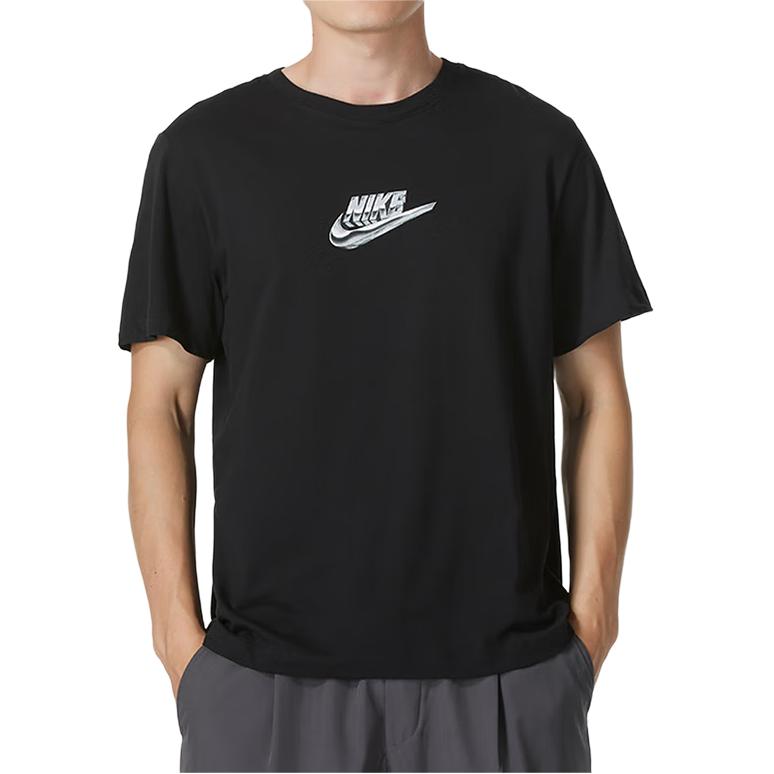 Nike Футболка с коротким рукавом и круглым вырезом, с принтом логотипа, мужская, черная FZ5398-010