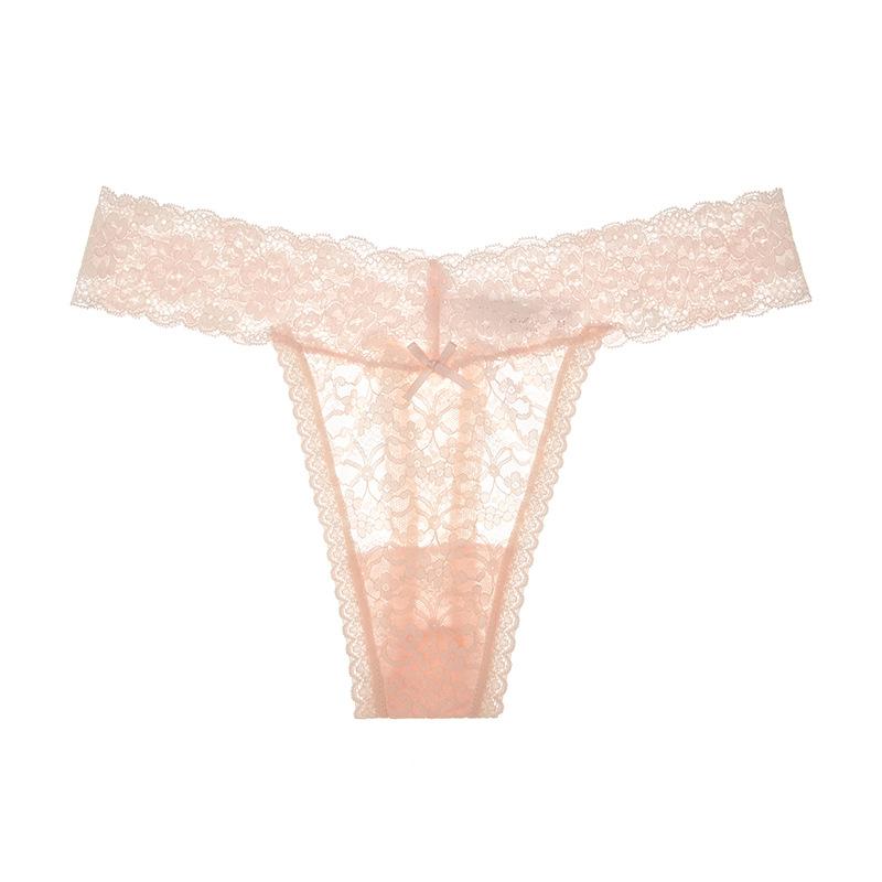 Sexy Thong Briefs Lace Underpant Women's Underwear Plus Size Transparent Panties Hollow Out Lingerie Women's T-panties