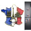 Горячие продажи 1 шт. Креативный 3D Металлический Магнит Карта Франции Наклейка на Холодильник Смоляная Наклейка Париж Туристический Сувенир Домашнее Украшение