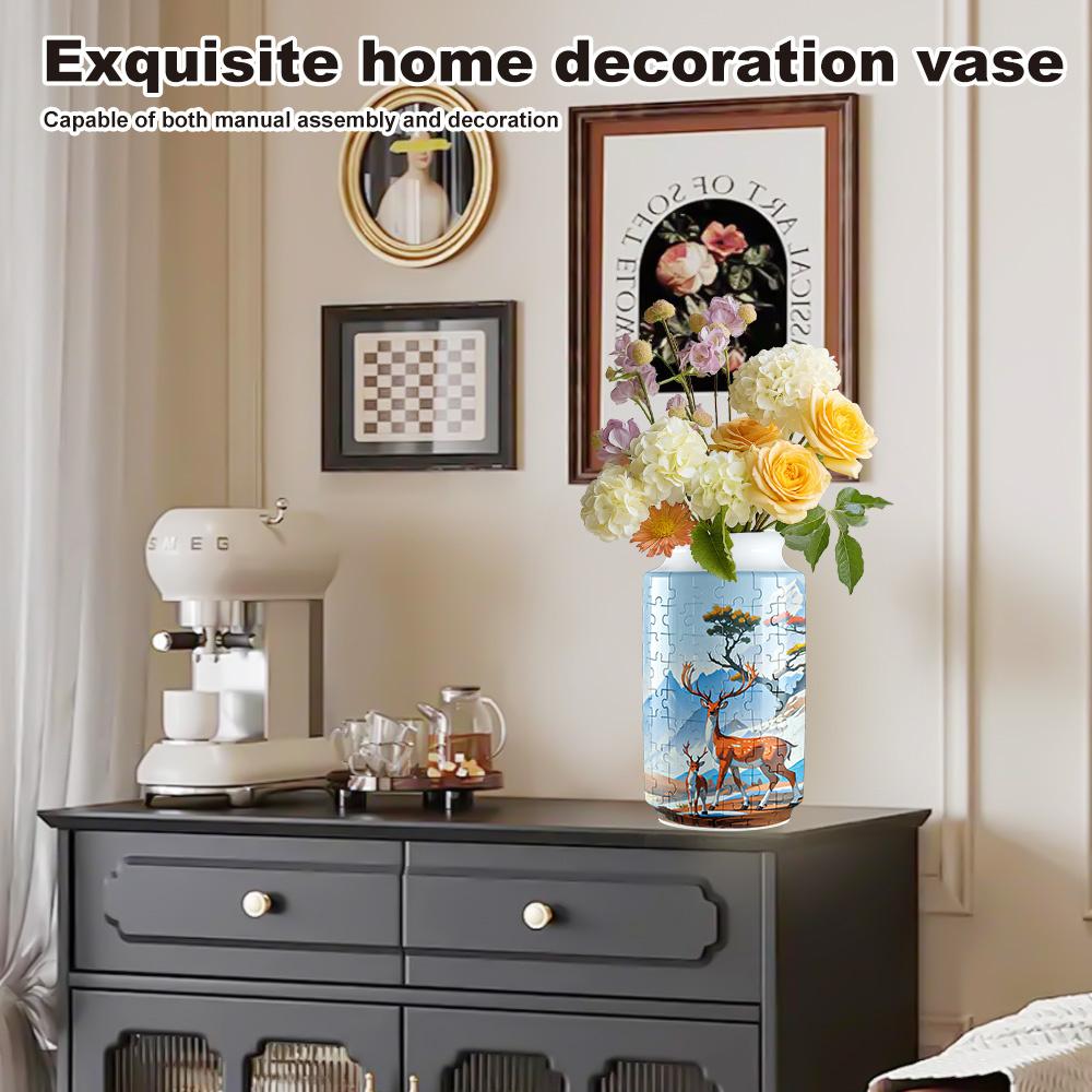 3D пазл ваза панда цветок фарфоровый дизайн сделанный из пластика украшение дома и цветочная композиция новоселье детские игрушки подарки