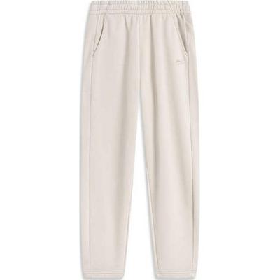 Li Ning Sports Lifestyle Series Повседневные удобные эластичные трикотажные спортивные брюки мужские низы Mica-Gray AKLU277-1