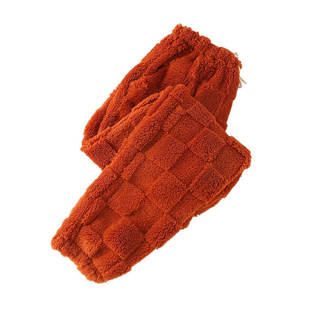 Женские термофлисовые карманы пижамные теплые повседневные брюки домашние пижамные штаны