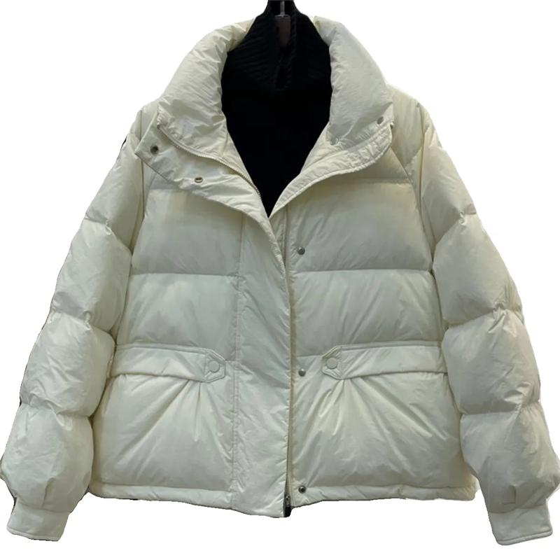 Parkas Women Puffy Jacket Fashion Loose Casual Winter Stand Collar Coat Female Lightweight Short Down Cotton Jacket Out