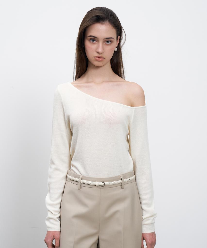 RENEJ One Off Shoulder Knit