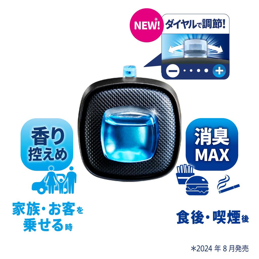 Febreze Car Air Easy Antibacterial and Clean Blue X 2 Freshener, Clip, Deodorizing, Soap, 2.5mL