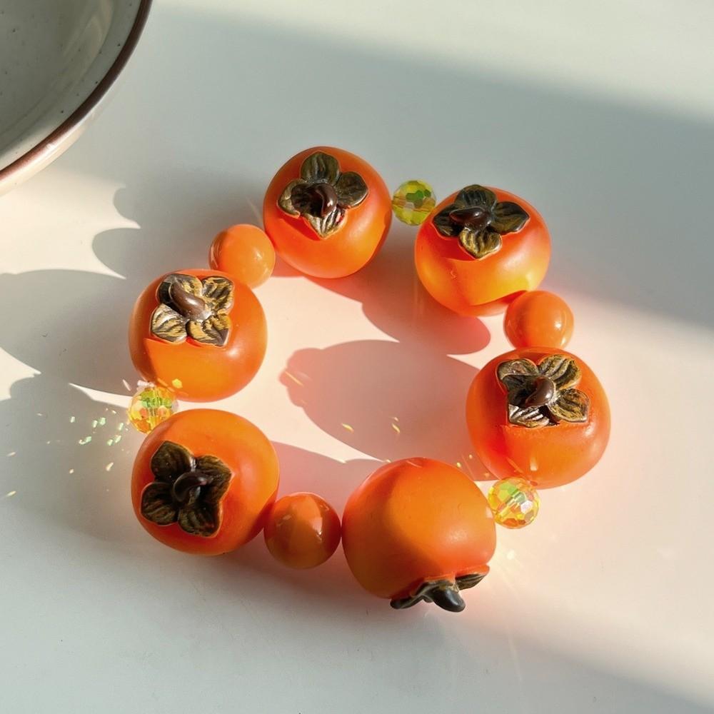 Resin Fruit Beaded Bracelet Colorful Beaded Bracelet Unique Exaggerated Bracelet Women