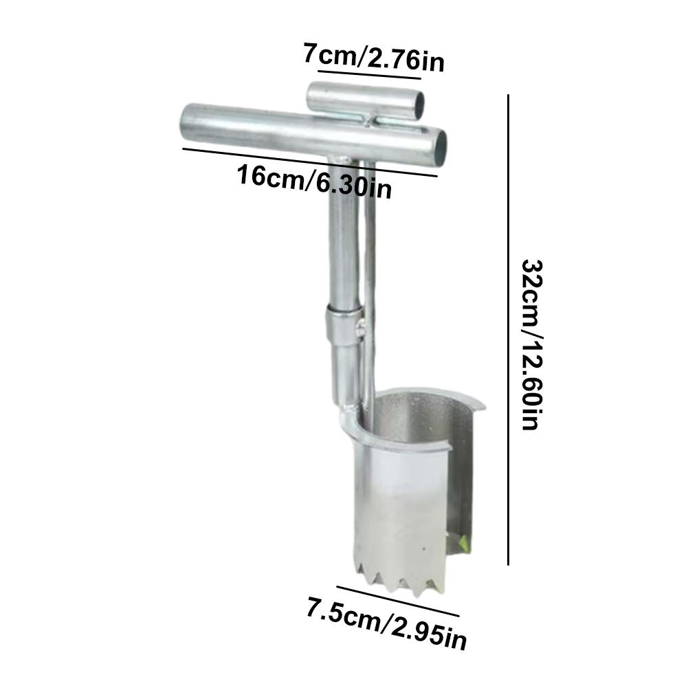 1/2Pcs Metal Handheld Garden Barrel Transplanter Agricultural Puncher Plant Flowers Diging Seedlings Artifact Planting Tools