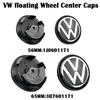 4pcs 56mm 65mm VW floating Car Wheel Center Caps Hubcap Cover for VW Jetta MK5 Golf Passat styling CC Golf 3B7601171 1J0601171 zd2