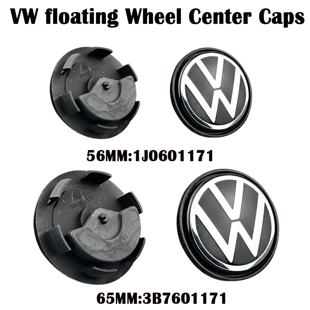 4pcs 56mm 65mm VW floating Car Wheel Center Caps Hubcap Cover for VW Jetta MK5 Golf Passat styling CC Golf 3B7601171 1J0601171 zd2