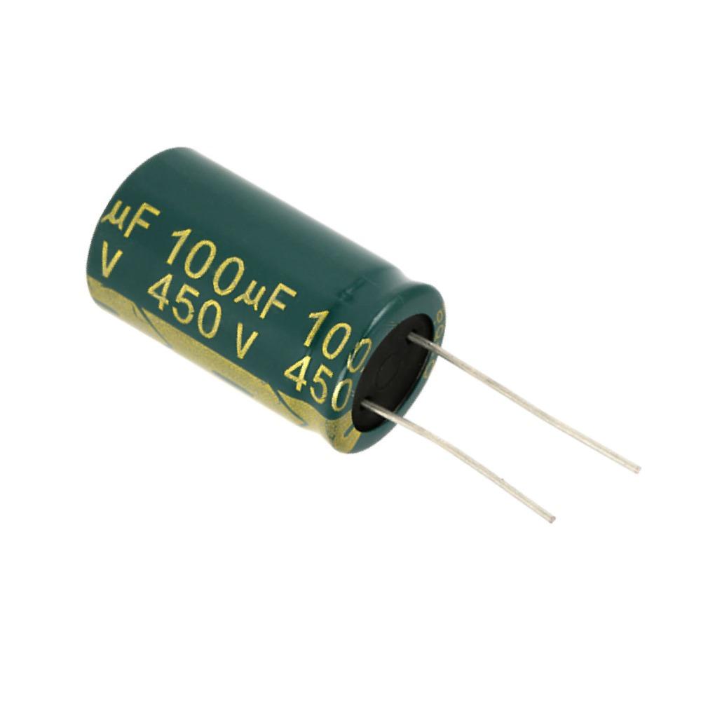 10PCS Green Radial Capacitor 100UF Aluminum Electrolytic Capacitors Durable Assorted Kit TV Repair