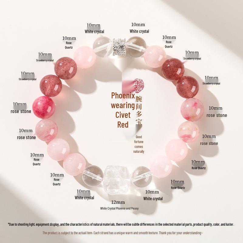 Amethyst & White Crystal Beaded Bracelet for Girls - Sweet Summer Fairy Jewelry