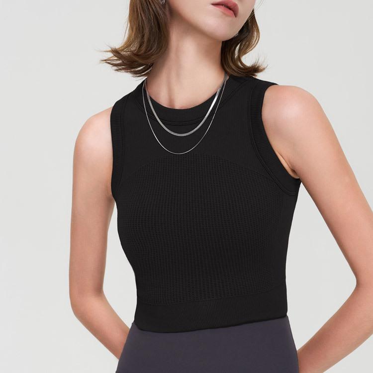 Женский спортивный жилет высокой интенсивности синего цвета: Ударопрочный цельный костюм для йоги с боковым сбором жира, можно носить как верхнюю одежду.