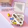Portable Mini Sewing Box Set Partitioned Magnetic Needle Thread Box Hand Sewing Tool Kit  Family