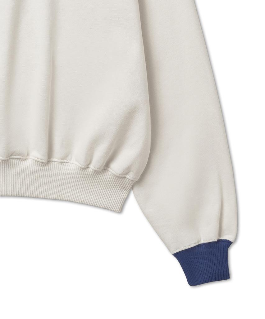 POLO RALPH LAUREN Флисовый пуловер с полумолнией и флагом с логотипом W - Белый цвет палубы
