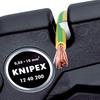 KNIPEX Саморегулирующийся стриппер для проводов 8-32 AWG, черный с оранжевыми циферблатами и регуляторами