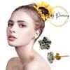 KODY PIERCING Серьги-гвоздики из 9-каратного золота с драгоценными камнями и цветами - Качественный пирсинг