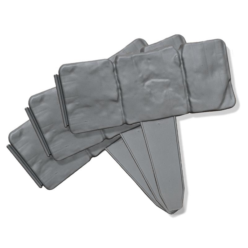 8/12/16pcs Garden Landscape Edging Borders Insert Plastic Imitation Stone Effect Fence DIY Lightweight for Outdoor Patio Balcony Yard