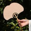 Двусторонний круглый веер из гинкго, изысканный ручной круглый веер, китайский круглый веер, каллиграфическая живопись