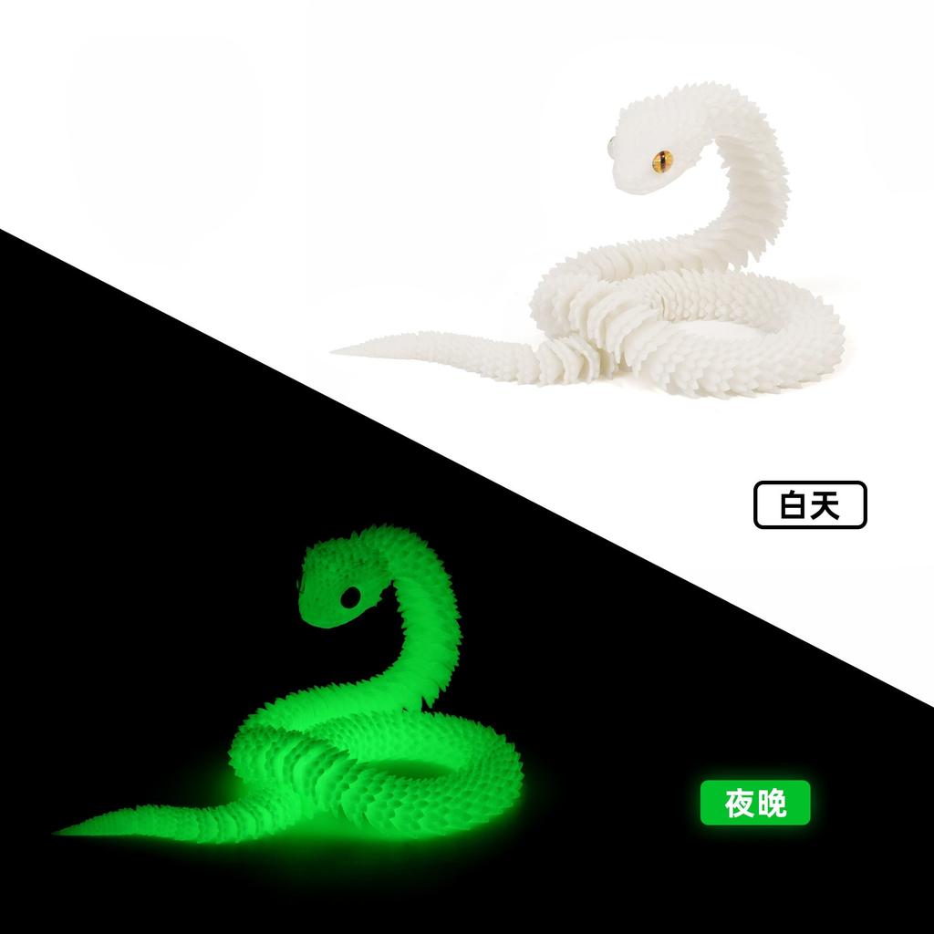 Новая 3D-печатная змея, реалистичная статуэтка змеи, подвижные суставы, фиджет-игрушки, имитация, настольное украшение, модель животного, подарок
