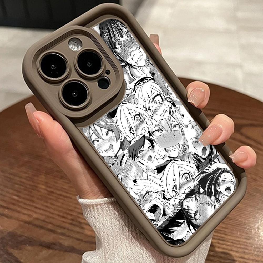 LZ1 Anime Girl Cartoon Japan Cute Drool Faces Silicone Phone Case for Xiaomi 11 Lite 14T Redmi 14C A3 Note 12 11 9 13 Pro Plus Shockproof Back Cover