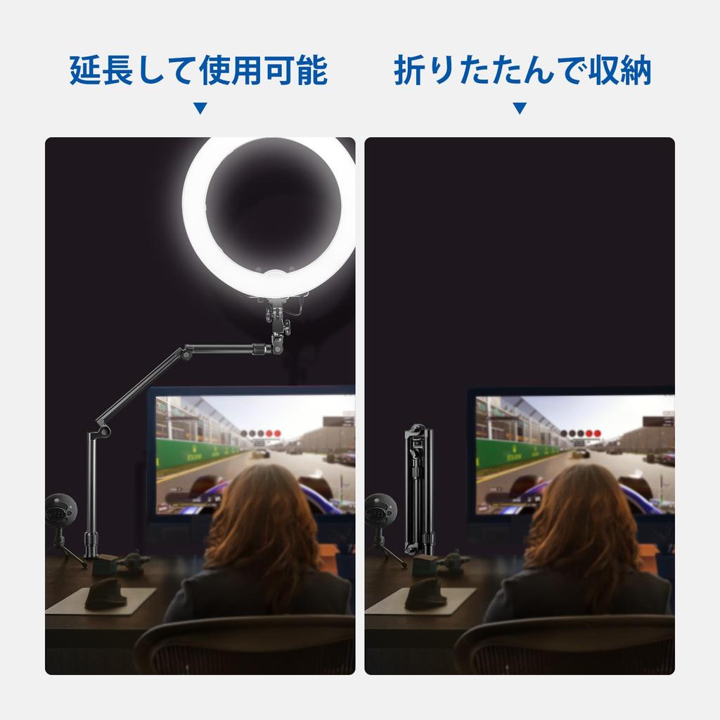 NEEWER Настольная подставка для камеры Настольное крепление для съемки сверху с держателем для смартфона Шарнирная стойка из алюминиевого сплава с стрелой C Подходит