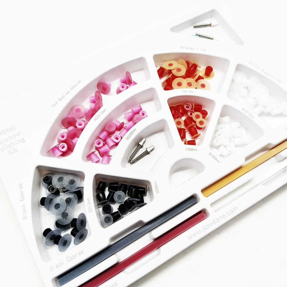 Стоматологический набор Super-Snap Rainbow Technique, стоматологические диски для полировки полости рта, набор держателей, финишная система, стоматологический инструмент