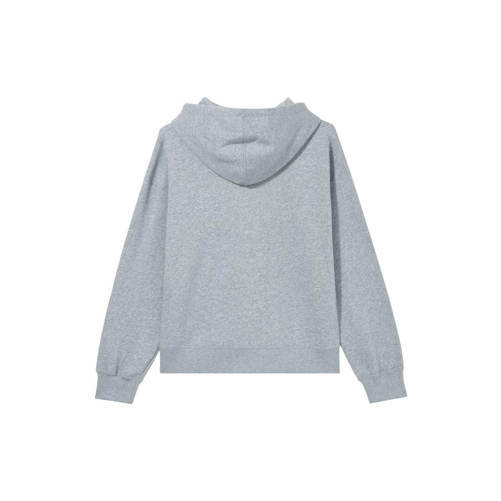 Jordan Solid Color Logo Hoodie With Long Sleeves Women Tops Grey FD7866-063