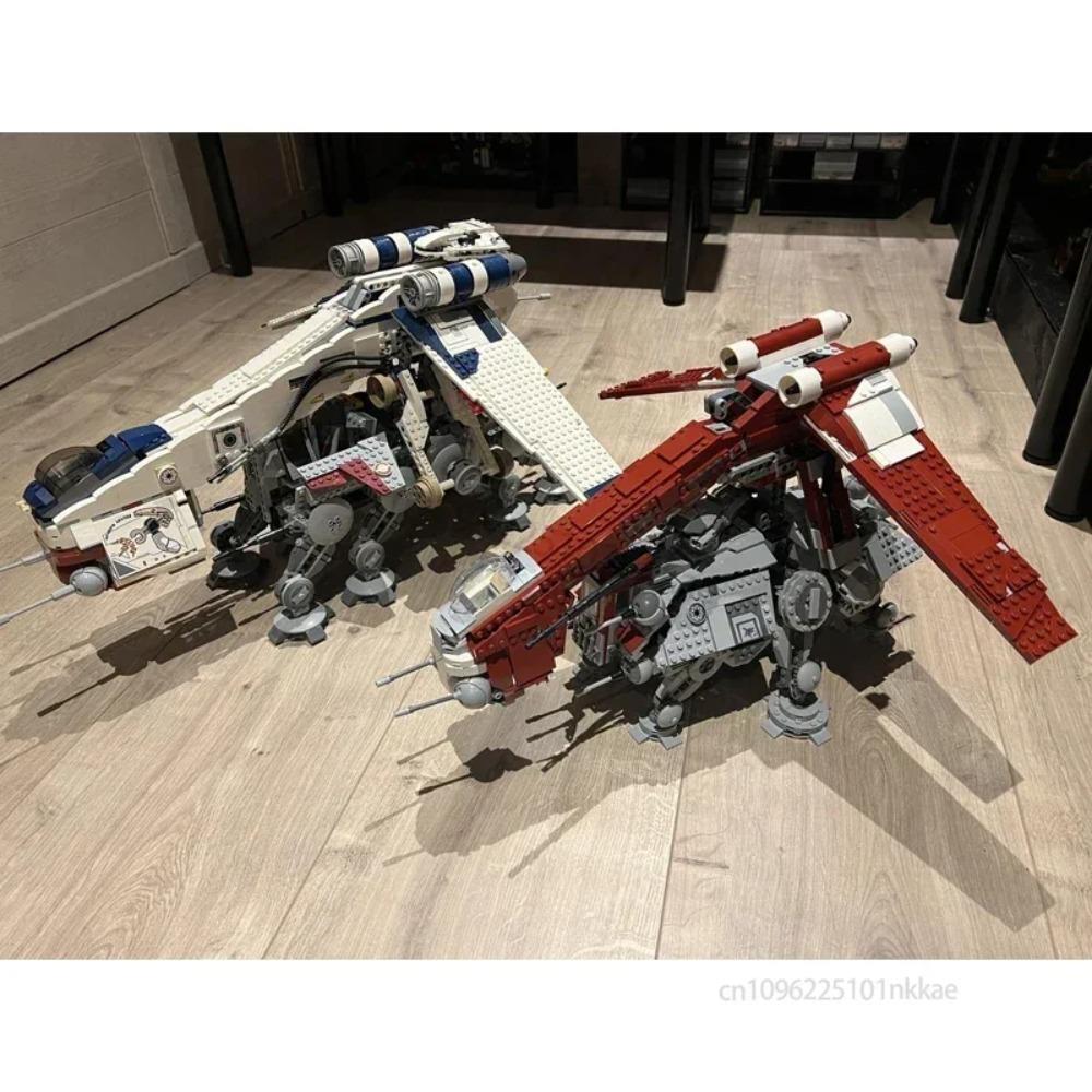 Модель Десантного Корабля Корусанта MOC Совместимая 75019 AT-Робот Строительные Блоки DIY Космический Корабль 75354 Строительный Кирпичик Детская Игрушка Рождественский Подарок