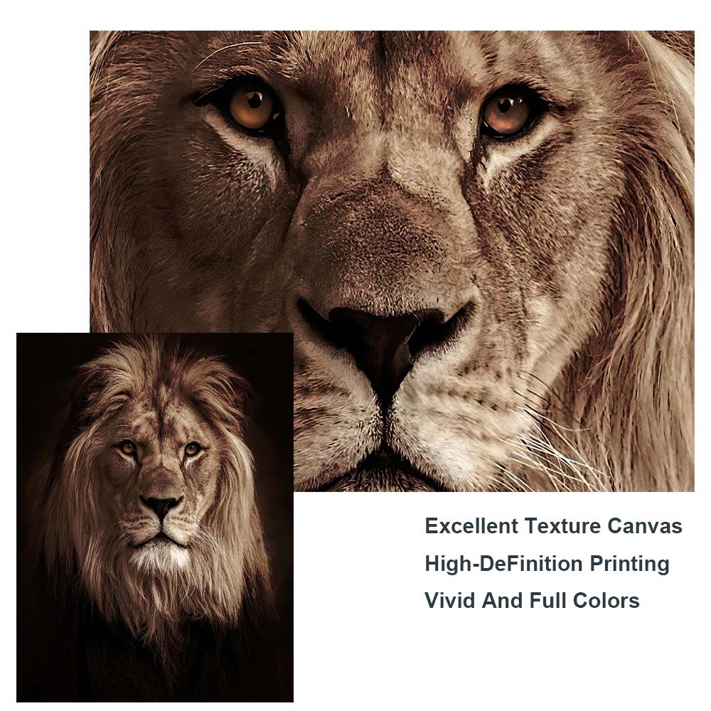 Африканские дикие львы, короли, настенные художественные постеры и принты, черно-белые животные, холст, картины на стену, декор, картинки, Куадрос