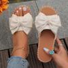 Мода 2024 года, женская обувь больших размеров, женские тапочки для улицы, повседневные повседневные тапочки, женские тапочки с завязками-бабочками, круглым носком, плоская обувь с легкими туфлями для женщин