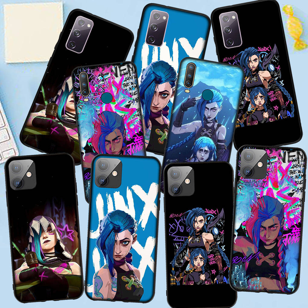 Для iPhone 16 15 Xiaomi Redmi Note 13 12 11 Pro Max X 9 14 Plus XR Samsung Galaxy S24 S23 9C Huawei OPPO чехол Jinx Arcanes Comics Vi Jayce чехол для телефона