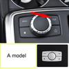 Car Aluminum Alloy Multimedia Button Trim Cover Sticker For Mercedes Benz ML GL GLE