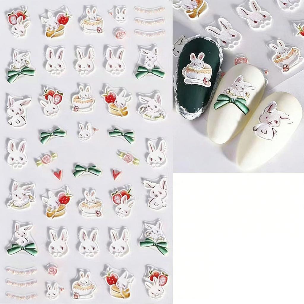 Nail Stickers Featuring Seven-spotted Ladybugs, Bees, Three-dimensional Relief Of Beaches And Sea Shells, And Nail Stickers Of Sea Snails.