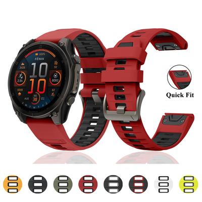 22 мм 26 мм силиконовый ремешок для часов Garmin Smart Watc Fenix 8 51 мм быстросъемный сменный браслет для Garmin Fenix 8/E 47 мм ремешок для часов