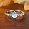 Round Moonlight Stone Lace Ring Female Niche Versatile Finger Fashion Handmade Ring