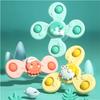 3Pcs/Set Suction Cup Spinning Cartoon Animal Spinner Toys Kids Window Baby High Chair Table Travel Bath Toy for Children Gift