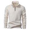 TrendHub Mens Thicken Warm Fleece Sweatshirt Jacket Quarter Zipper Mock Neck Pullover Men's Sweatshirt Soft Shell Mens Jacket