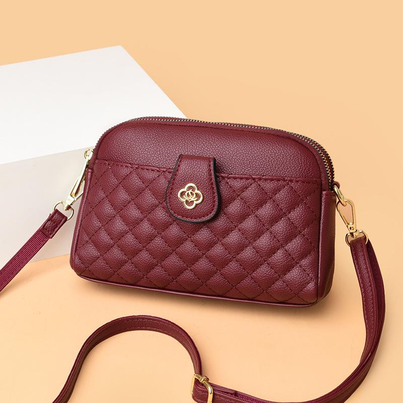New Diamond Multi Layer Mobile Phone Bag Summer Women's Versatile Crossbody Bag Fashionable Versatile One-shoulder Mother Bag