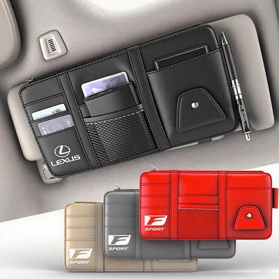 Автомобильный солнцезащитный козырек Сумка для хранения карт Зажим для очков Держатель для телефона Для F SPORT ES RX NX LS UX LM LX GX LC RZ IS CT GS RC HS SC LBX