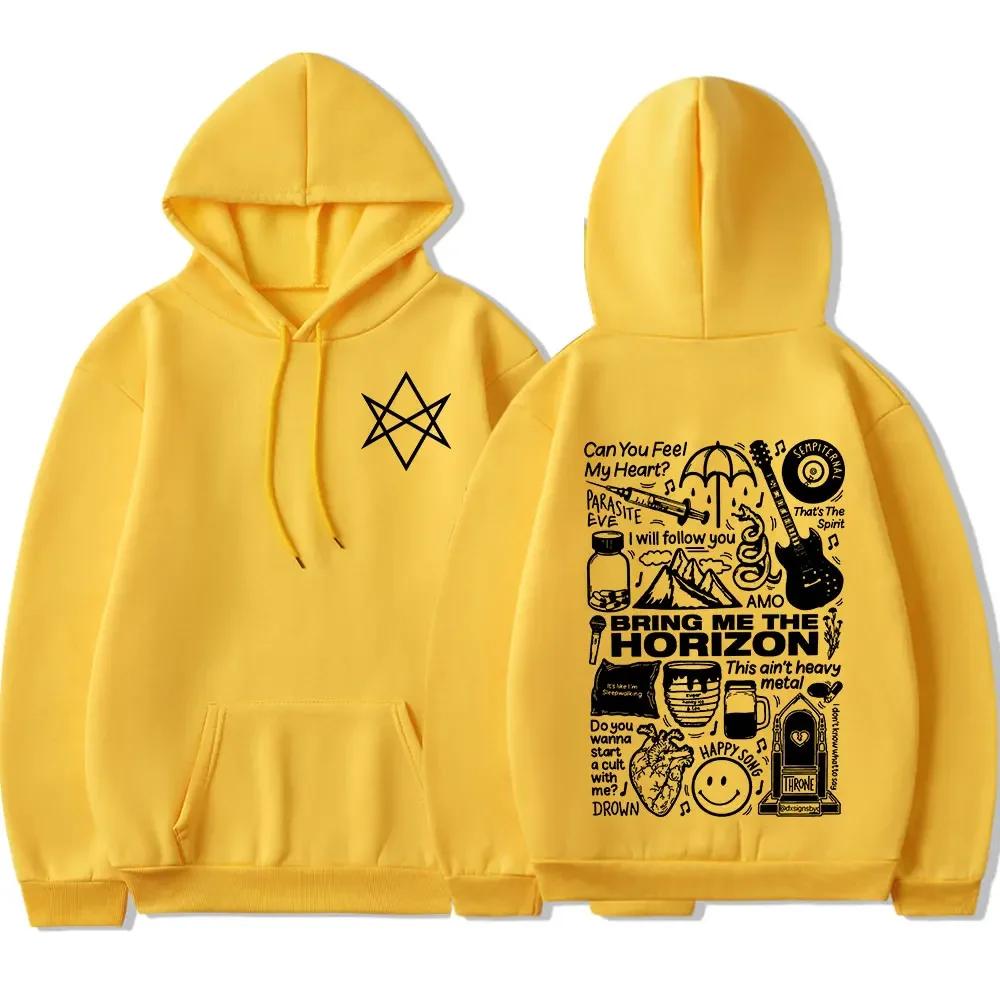 Принеси мне Худи Bring Me The Horizon BMTH худи для хэви-метал рок-группы мужская ретро худи с длинным рукавом