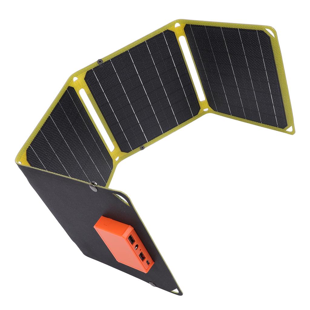 40W Foldable Solar Panel Double USB Water Resistant ETFE Foldable Solar Panel with Angle Finder for Outdoor Travel