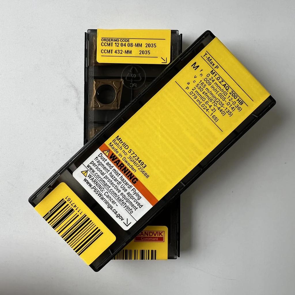 Original Sandvik / CCMT120408-MM 2035 /  CNC Lathe Carbide Blade 10 Pcs
