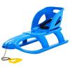 VidaXL Sled with Seat Sledge with Backrest Snow Slider Outdoor Toy Set Pull Rope Blue 93721
