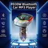 Bluetooth 5.3 FM-передатчик Handsfree автомобильный радиомодулятор MP3-плеер с 36 Вт PD QC3.0 адаптер для быстрой зарядки разноцветные огни