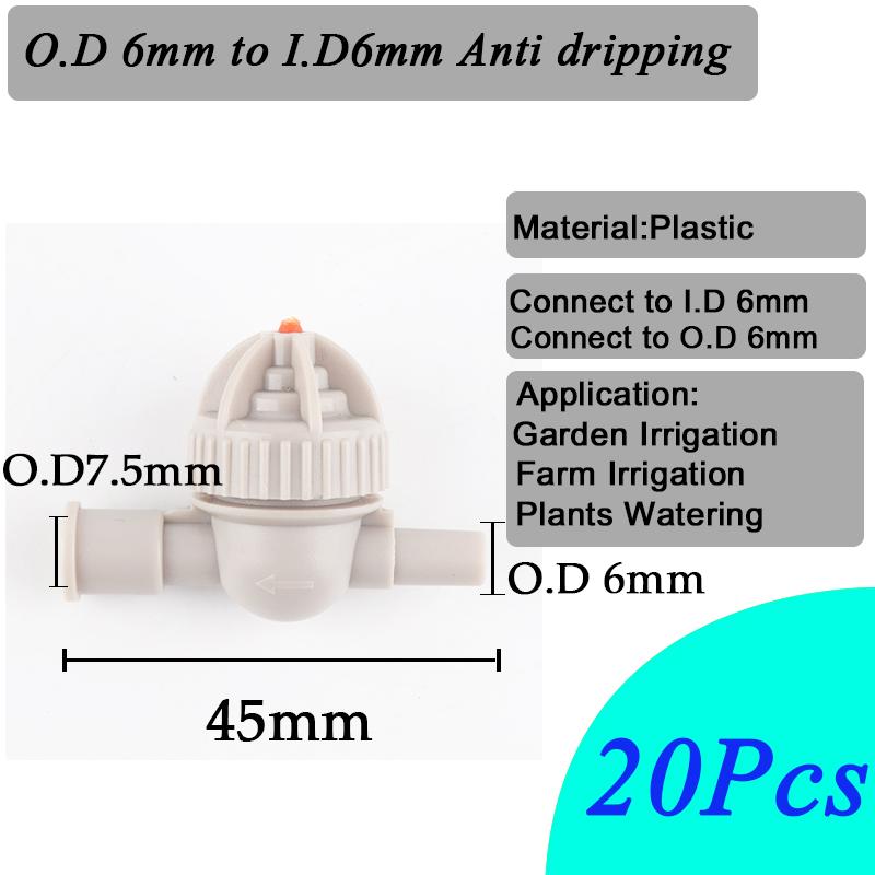 50Pcs Garden Irrigation Connectors 4/7mm 1/4'' Hose Barbed Single Double Tee Elbow Cross Joint Watering Kit Straight Accessories