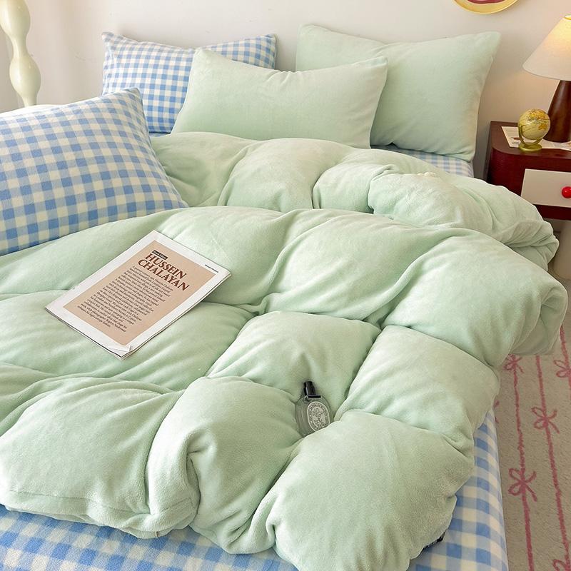 Приятный для кожи пододеяльник, бархатный пододеяльник, однотонное постельное белье, зимнее одеяло, чехол dekbedovertrek (Нет наволочки)
